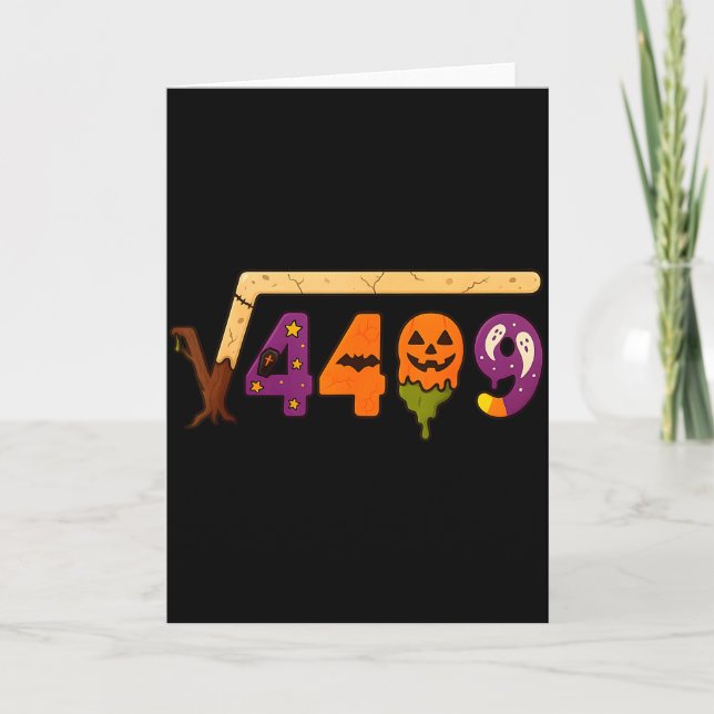 Cartão Funny 67 Meme Math Teacher 6 7 Halloween Square Ro (Frente)