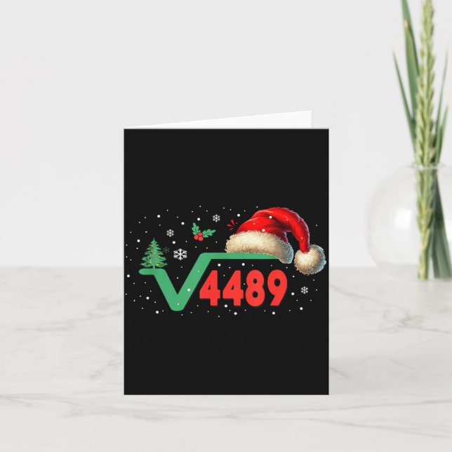 Cartão Funny 67 Meme Square Root 4489 Slang Math Teacher  (Frente)