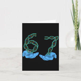 Cartão Funny 67 Number Meme Dna Replication Molecular Sci