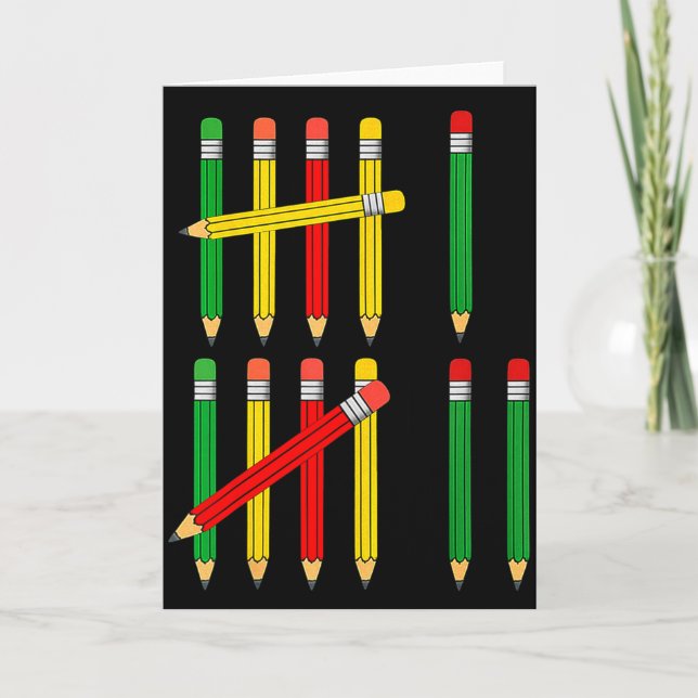 Cartão Funny 67 Tally Marks Math For Teachers Students Si (Frente)