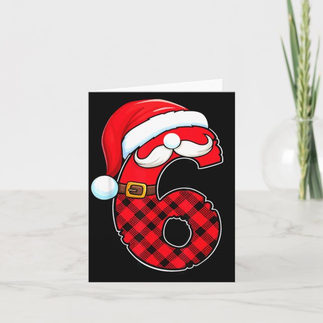 Cartão Funny 6 7 Couples Christmas Costume Matching Outfi (Frente)