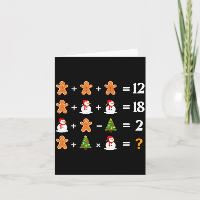 Cartão Funny 6 7 Meme Christmas Order Of Operations Math  (Frente)