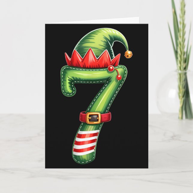 Cartão Funny 6 7 Six Seven Meme Couple Matching Christmas (Frente)