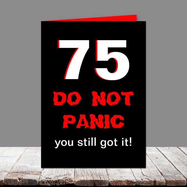 Cartão Funny 75th Birthday Card for Men (Criador carregado)