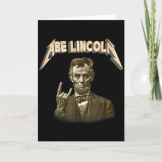 Cartão Funny 80s Metalcore Heavy Metal Music Band Abraham