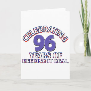 Cartão Funny 96th birthday designs
