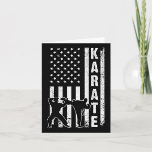 Cartão Funny American Flag Karate Art For Men Women Karat