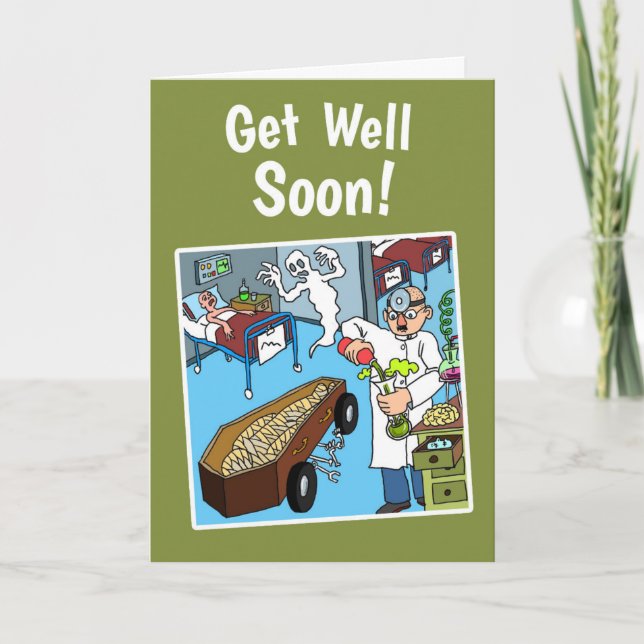 Cartão Funny and Quirky Get Well Soon Card (Frente)