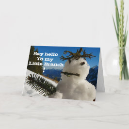 Cartão Funny angry snowman card