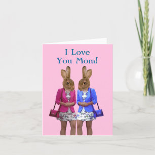Cartão Funny animal  mothers day