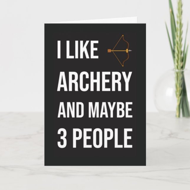 Cartão Funny Archery Cards Sport Bow And Arrow Humor (Frente)