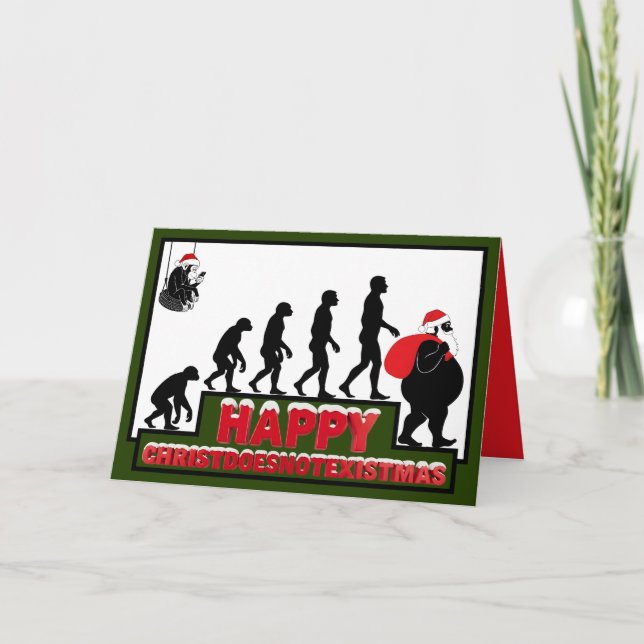 Cartão Funny atheist Christmas card (Frente)