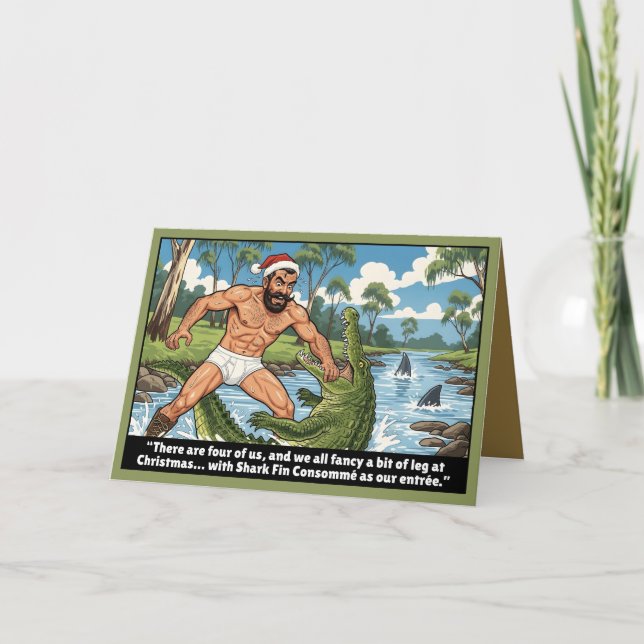 Cartão Funny Australian Christmas (Frente)
