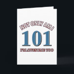 Cartão Funny awesome at 101 birthday designs<br><div class="desc">Funny awesome at 101 birthday designs</div>