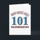 Cartão Funny awesome at 101 birthday designs<br><div class="desc">Funny awesome at 101 birthday designs</div>