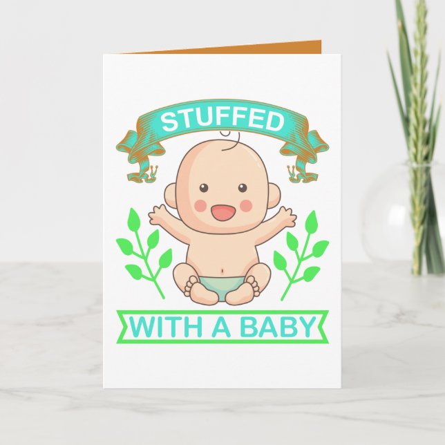 Cartão Funny baby stuffed add message  (Frente)