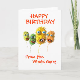 Cartão Funny Bacteria greeting card