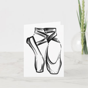 Cartão Funny Ballerina Gift Girls Legal Dancer Balé Poin