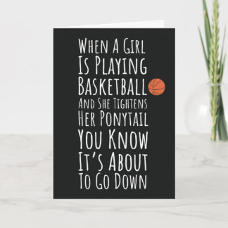Cartão Funny Basketball Cards For Her Teen Girls Women