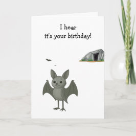 Cartão Funny Bat Hearing Age Burn