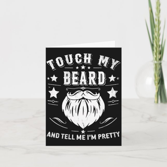 Cartão Funny Beard Quote Gift For Bearded Men Dad And Hus (Frente)