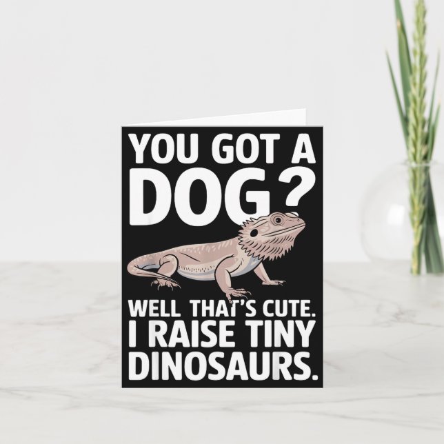 Cartão Funny Bearded Dragon Art For Men Women Bearded Dra (Frente)