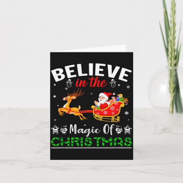 Cartão Funny Believe In The Magic Of Christmas  (Frente)