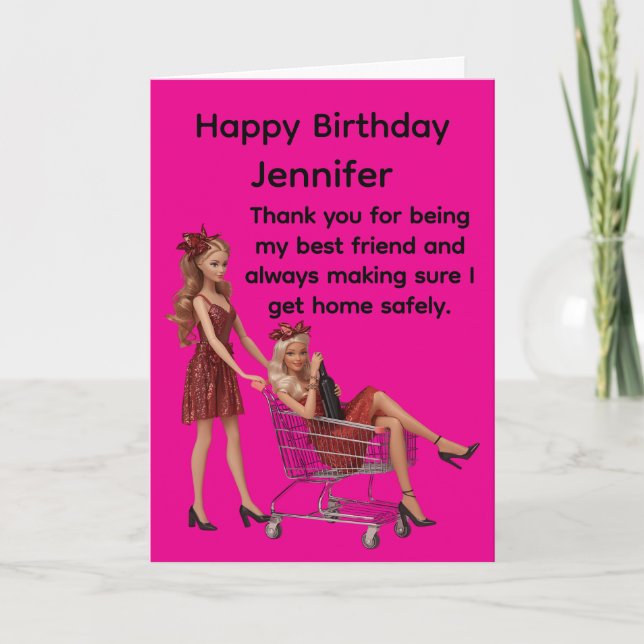 Cartão Funny Best Friends Birthday Card (Frente)