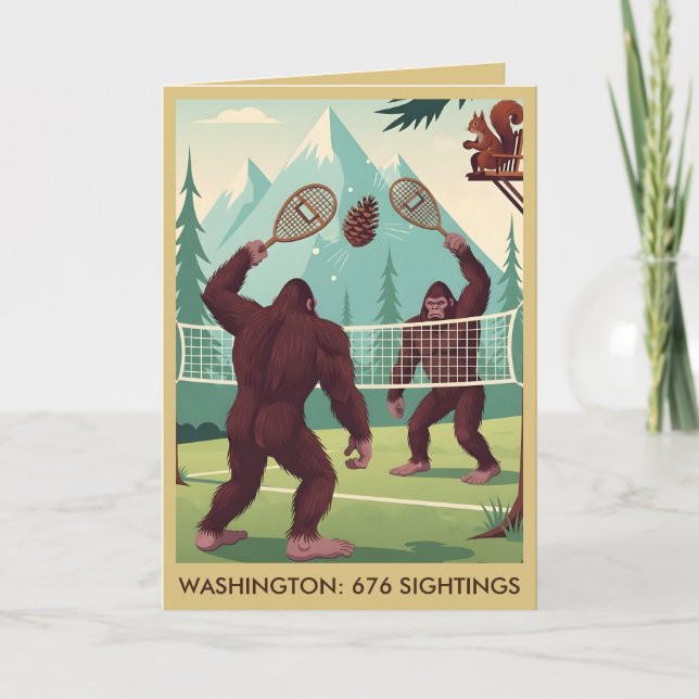 Cartão Funny Bigfoot (Frente)