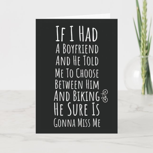 Cartão Funny Biking Cards For Her Teen Girls Women Biker (Frente)