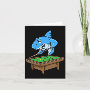 Cartão Funny Billiards Piscina Shark Hall Piada Billi