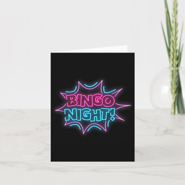 Cartão Funny Bingo King - Bingo Night  (Frente)