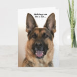 Cartão Funny Birthday Card<br><div class="desc">Funny birthday card for anyone with a German Shepherd dog.  This card is customizable with your personalized message or name.</div>