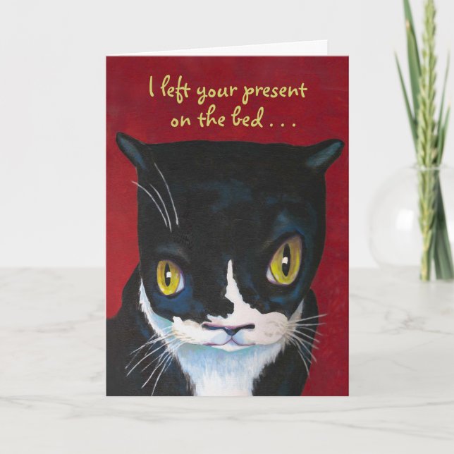 Cartão Funny Birthday Card from Cat (Frente)