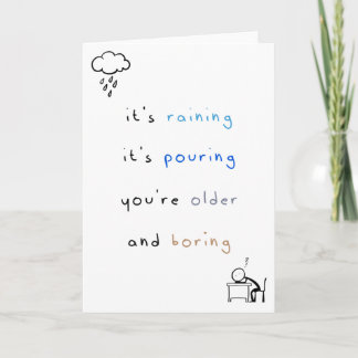 Cartão Funny  Birthday Card, Gentle Roast, Light Humor