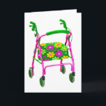 Cartão Funny birthday card - get down and boogie<br><div class="desc">"Get down and boogie." Birthday card for that discriminating older friend,  baby boomer,  or grandparent.</div>