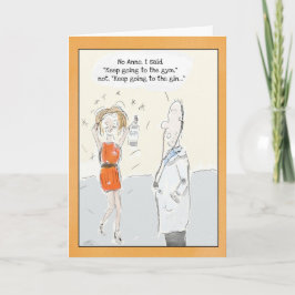 Cartão Funny Birthday Card: Gin or Gym?