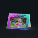 Cartão Funny Birthday Card Golden Retriever with Toys<br><div class="desc">Barley the Golden Retriever is just not into sharing his toys. Hopefully your special someone will be happy with just a cute card!

Sold by Barley Cards,  made with rescue animal models. 25% of profits go to animal rescues.</div>