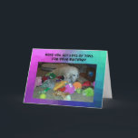 Cartão Funny Birthday Card Golden Retriever with Toys<br><div class="desc">Barley the Golden Retriever is just not into sharing his toys. Hopefully your special someone will be happy with just a cute card!

Sold by Barley Cards,  made with rescue animal models. 25% of profits go to animal rescues.</div>