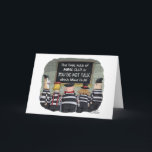 Cartão Funny Birthday Card with Mines<br><div class="desc">A group of mimes read a message that says that,  "The First Rule of Mime Club is: YOU DO NOT TALK about Mime Club!" Funny birthday card for those who either love OR hate mimes.</div>