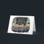 Cartão Funny Birthday Card with Mines<br><div class="desc">A group of mimes read a message that says that,  "The First Rule of Mime Club is: YOU DO NOT TALK about Mime Club!" Funny birthday card for those who either love OR hate mimes.</div>