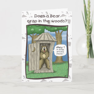 Cartão Funny Birthday Cards: Bear in the Woods