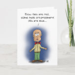 Cartão Funny Birthday Cards: Things to look forward to<br><div class="desc">Funny Birthday Card with a funny cartoon illustration of an older guy who has a birthday poem about getting older to tell.</div>