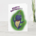 Cartão Funny Birthday Cards: Whale of a Birthday<br><div class="desc">Graphic design of a funny cartoon Whale on the front with the caption "Hope you have a Whale of a Birthday" on the inside.</div>