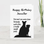 Cartão Funny Birthday You & I More than Friends Custom<br><div class="desc">You & I More than Friends we're like a really small pack with two dog friends.  Great for someone you know does this would be a perfect gift. Customize with their name,  nickname,  business name or whatever</div>