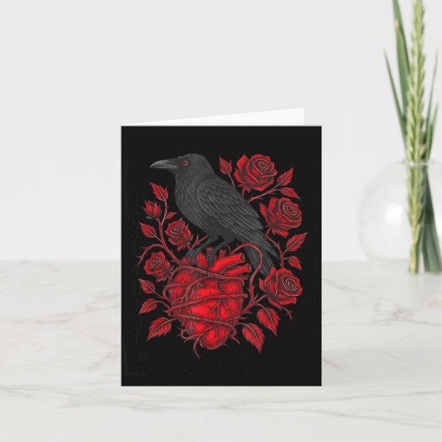 Cartão Funny Black Bird F-caw-f Anti Valentines Day Singl (Frente)