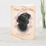 Cartão Funny Black Lab Mother's Day Card<br><div class="desc">This funny Labrador Retriever Mother's Day card is perfect for any Black Lab Mom.</div>