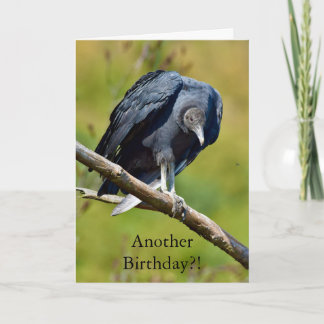 Cartão Funny black vulture birthday card