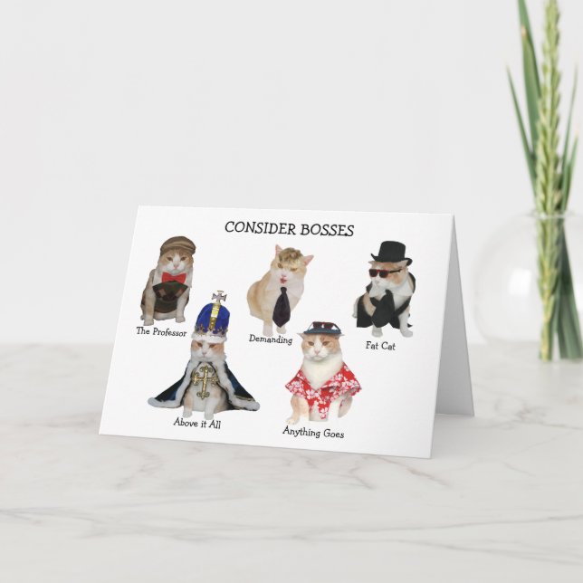 Cartão Funny Boss Birthday (Frente)