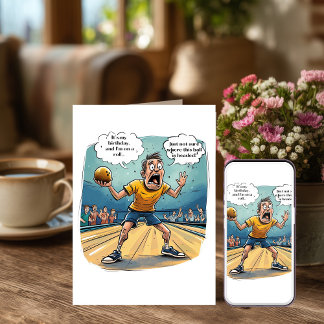 Cartão Funny Bowling Birthday Card